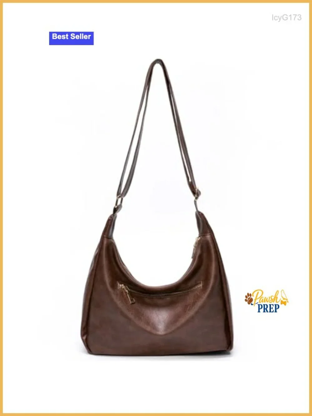 Women's Soft Vegan Leather Slouchy Hobo Bag - Adjustable Shoulder Crossbody